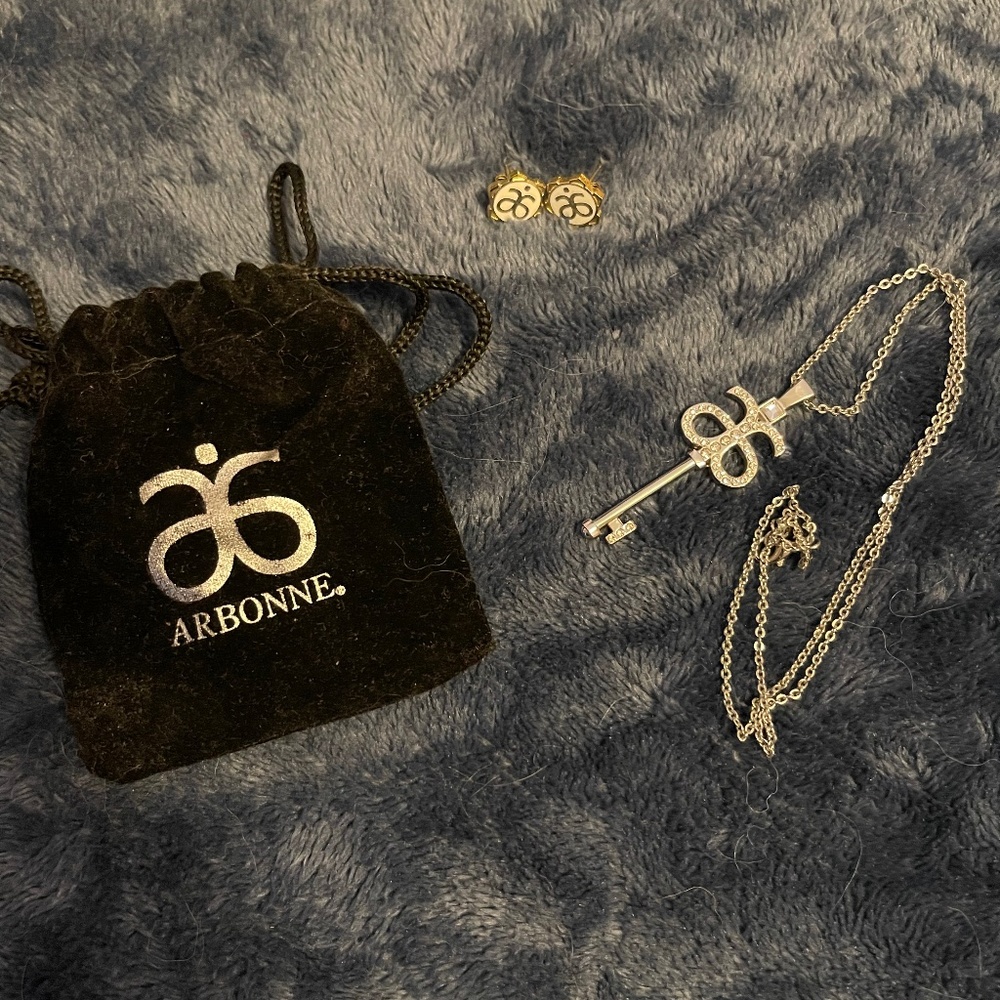 Arbonne Key Necklace and Earrings